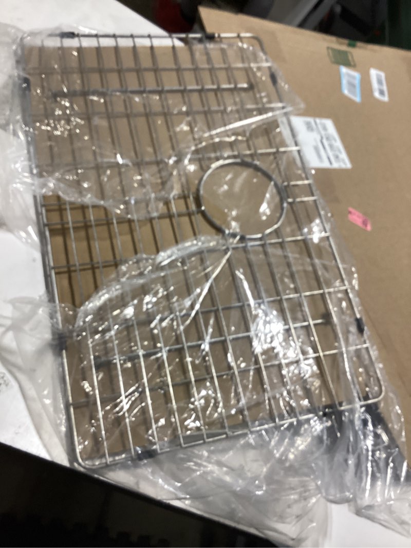 Condition photo showing Good Condition for serene valley sink bottom grid 23" x 14-1/2", rear drain with corner radius 3/8", sink protector svh2315r