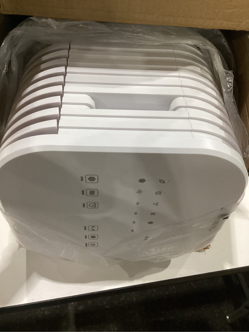 Condition photo showing New/Like New for 24\" Windowless Portable Air Conditioner, 15H Timer & 120°Oscillation, 3-IN-1 Portable AC Unit with Remote, 2-Gal Tank, 3 Modes & 3 Speeds, Ultra-Quiet Ventless Swamp Cooler for Home Office, Milk, NOT TESTED