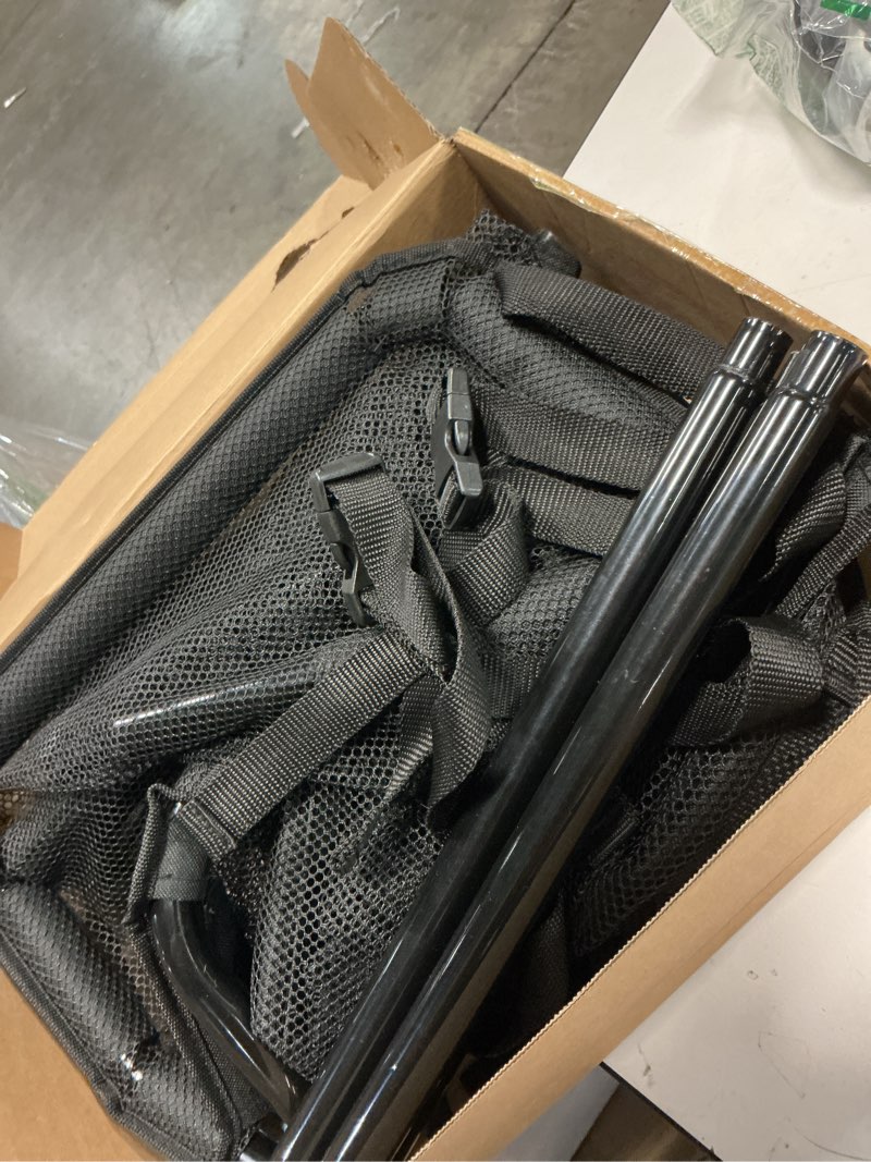 Condition photo showing Good Condition for dog car barrier escape-proof, 50" wide car divider for 2nd 3rd row seats & cargo area, durable back seat car gate trunk barrier with see through net mesh for small trucks & suv & mid-sized vehicle medium