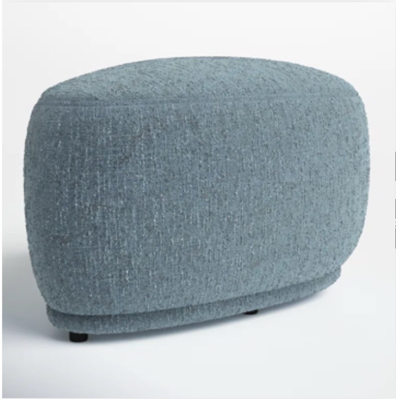 Adna 26.5” triangular upholstered ottoman