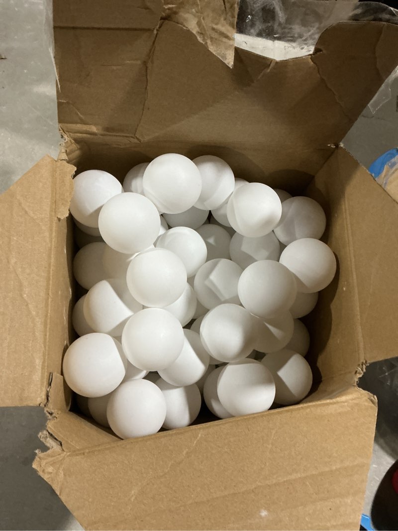 Condition photo showing Good Condition for hanaive 100 pack table tennis balls multi colored 40mm plastic balls bulk washable small game for carnival pool games, party decoration pet toy white