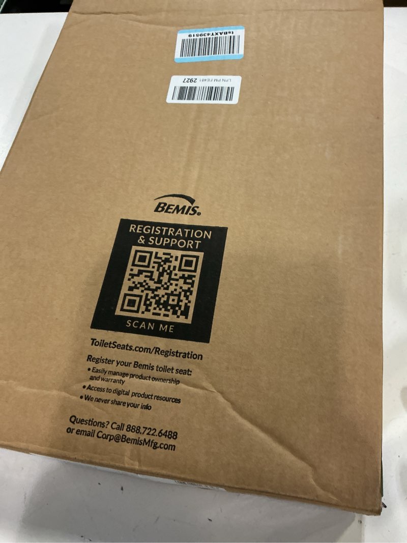 Condition photo showing Good Condition for mayfair ashton easy to clean single hinge toilet seat, modern slow close wood toilet seat, made in usa, elongated, white elongated modern hinge