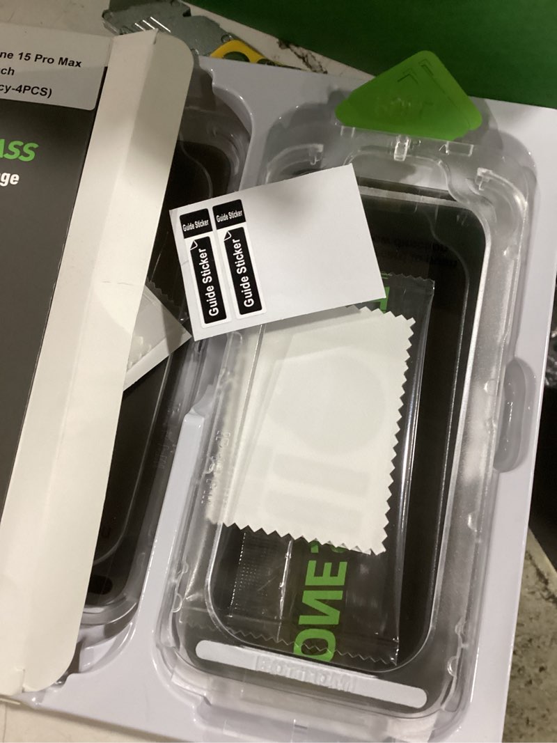 Condition photo showing Good Condition for igluz 4+2 pack for iphone 15 pro max privacy screen protector with camera lens protector 6.7 inch,9h+tempered glass[military grade shatterproof &100% anti-spy],3d micro-curved edges[longest durable] 25° privacy iphone 15 pro max[6.7"]