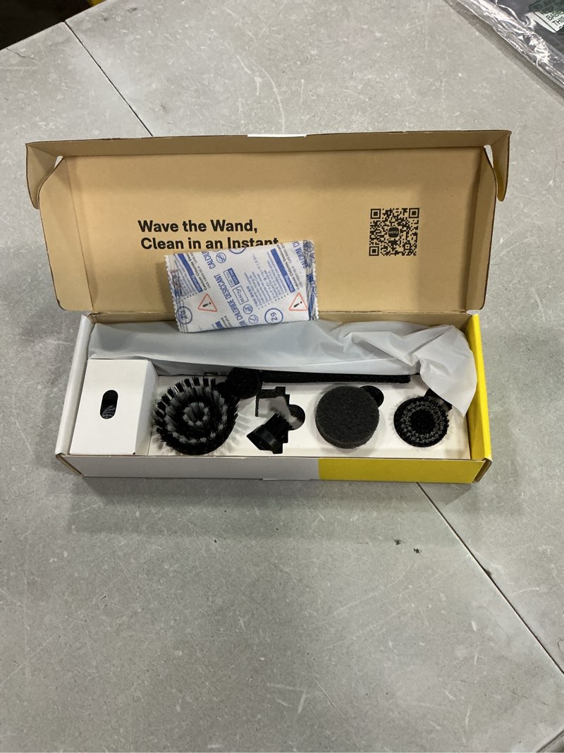Condition photo showing New/Like New for hoto wand™ cordless spin scrubber, electric rechargeble grout cleaning brush, ipx7 waterproof bathroom scrubber, 12 replaceable brush heads version power scrubber for grout, tiles, corners, crevices