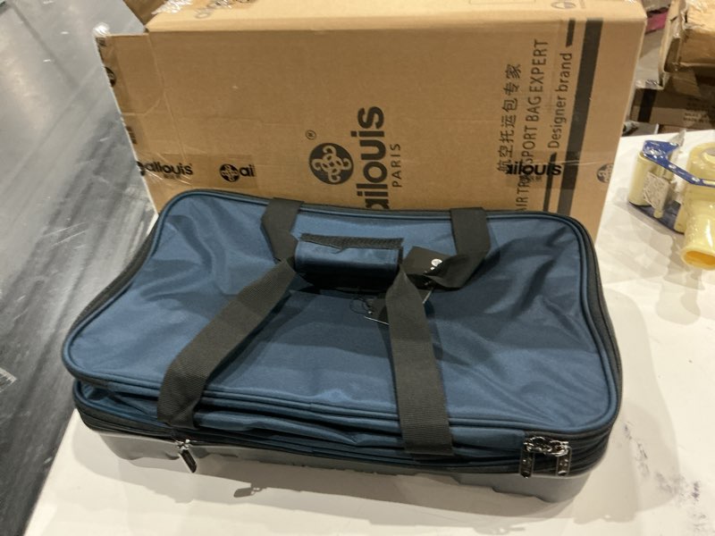 Condition photo showing New/Like New for large capacity rolling duffle bag with detachable wheels,expandable foldable suitcase for travel,collapsible luggage duffel overnight weekend bags without telescoping handle blue