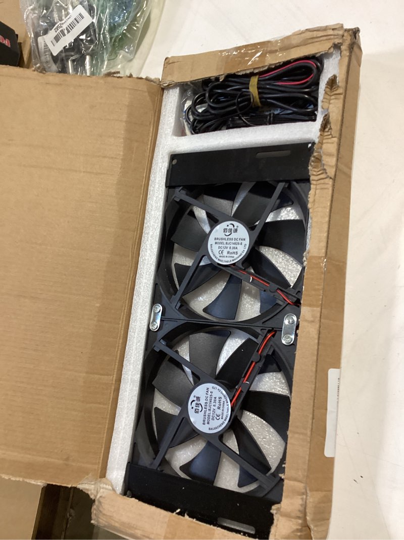 Condition photo showing Good Condition for 5.5"(140mm) 12v rv fridge ventilation cooling fan for fridge vent and ventilation grille, adjustable temperature settings, rv fridge fan with manual/auto modes, waterproof
