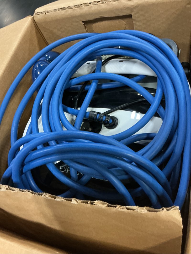 Condition photo showing As Is for e25 wi-fi automatic robotic pool vacuum ideal for inground pools up to 50 ft