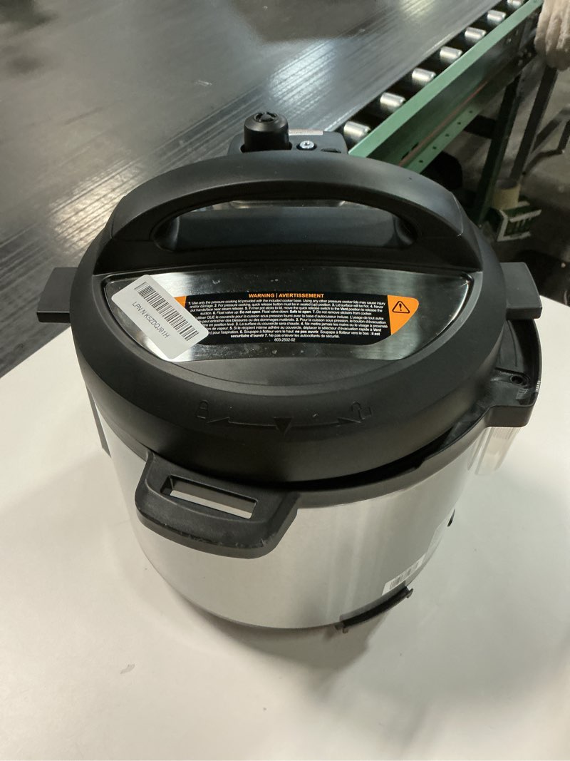 Condition photo showing As Is for Instant Pot Duo Plus 9-in-1 Multicooker, Pressure Cooker, Slow Cook, Rice Maker, Steamer, Sauté, Yogurt, Warmer & Sterilizer, Includes App With Over 800 Recipes, Stainless Steel, 6 Quarts