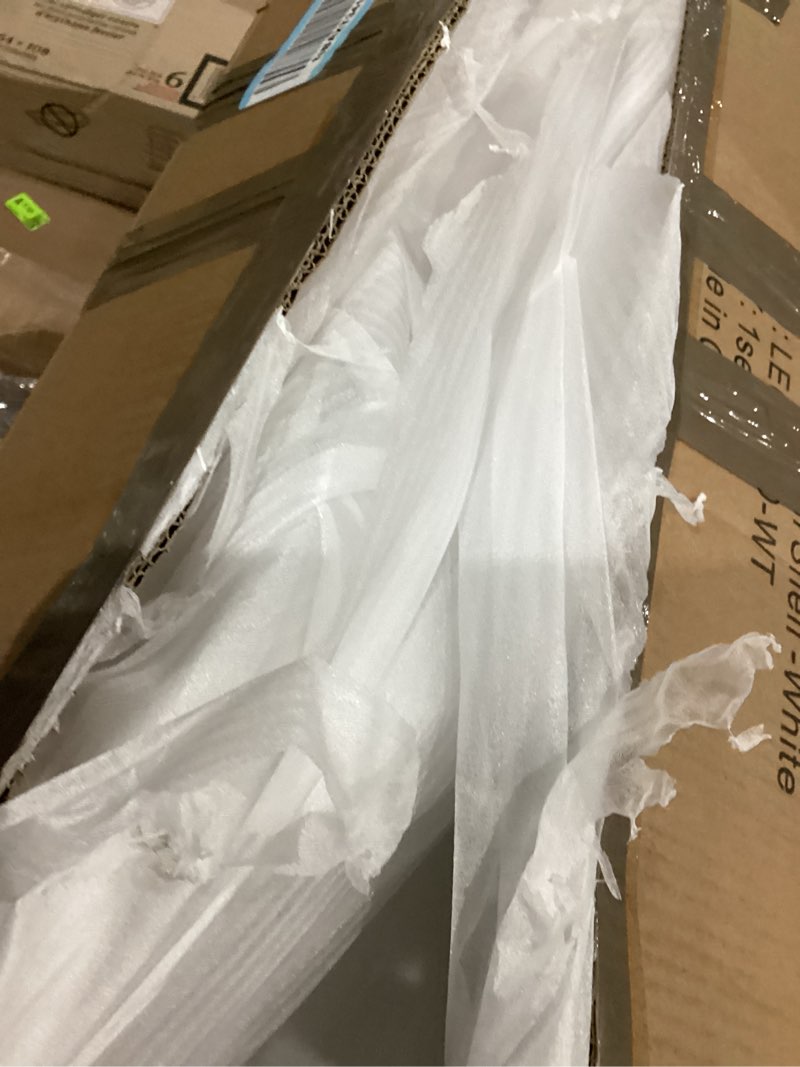 Condition photo showing As Is for Versatile 7 Tier Wall Shelf Unit,White Lack Wall Shelf,Display Floating Shelf with LED Remote Control Light 7 Tier White