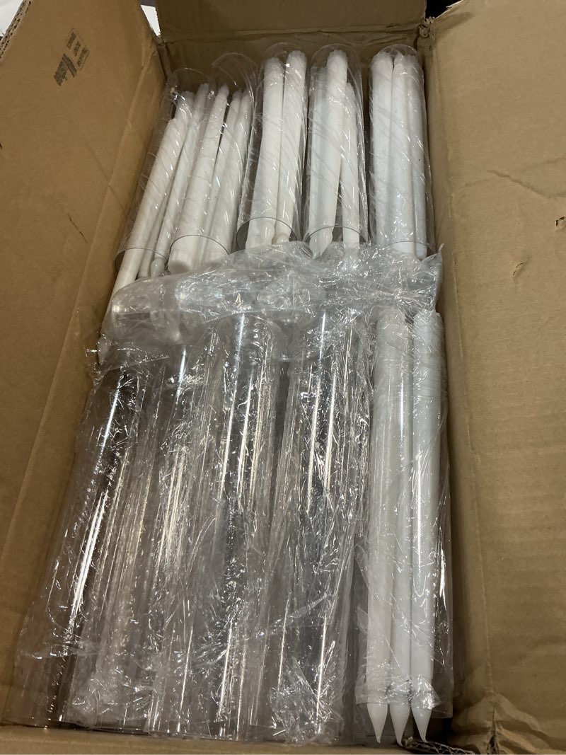 Condition photo showing Good Condition for hushee 4 set 5 arms acrylic candelabras centerpieces with 20 pcs led candles clear candle holder crystal taper candlestick with rectangular base for dinner party table fireplace wedding decoration