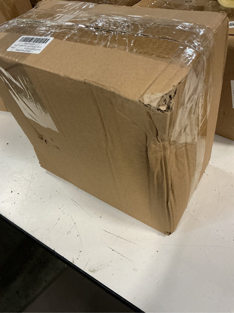 Condition photo showing New/Like New for 3 piece wide mouth vase set for table centerpiece, ceramic black gold flower vase for pampas grass decor, glossy gold unique vases for bathroom fireplace top shelf entryway decorative