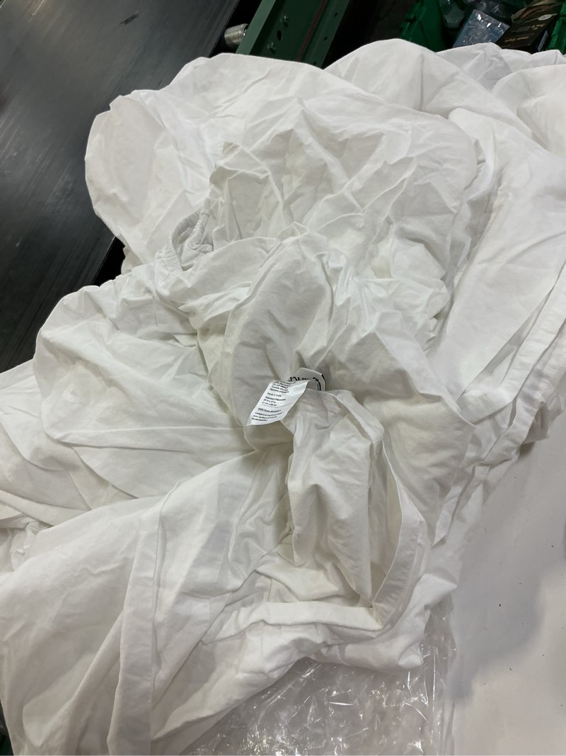 Condition photo showing Good Condition for european linen sham set solid: white size king