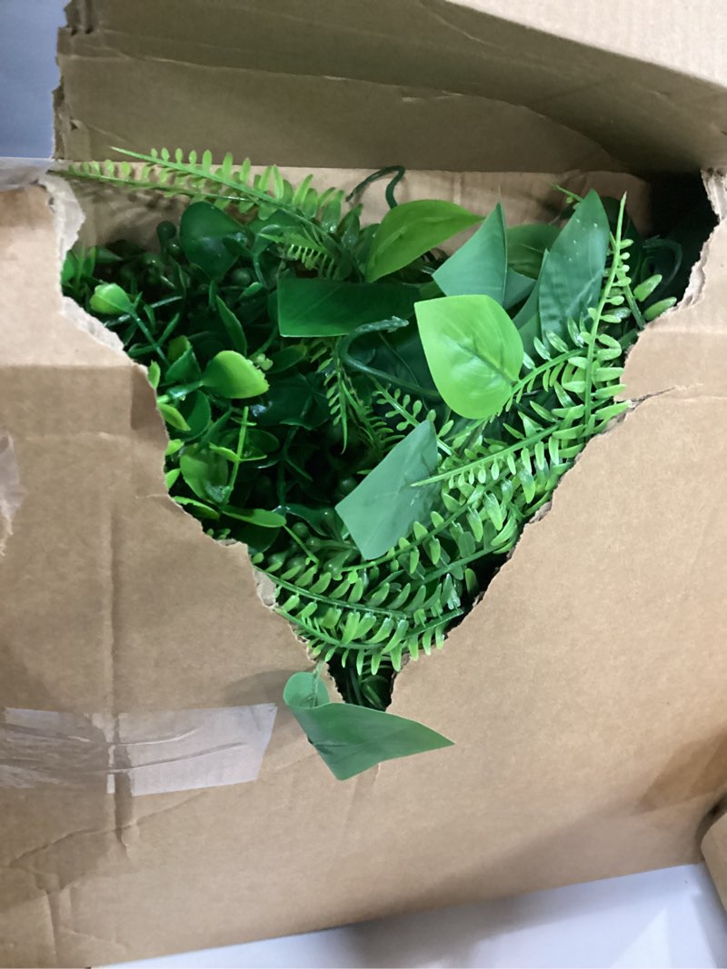 Condition photo showing Good Condition for 8 Pcs Artificial Hanging Plants Fake Hanging Ferns Plastic Faux Plants for Wall Room Garden Garland Indoor Outdoor Decor No Basket (Eucalyptus,Mandala Vine) 8 Eucalyptus, Mandala Vine