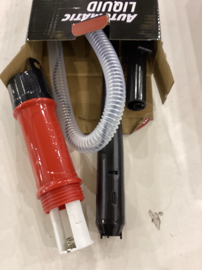Condition photo showing Good Condition for Portable Automatic Fuel Transfer Pump, 2.6 GPM Flow Oil Extractor with Auto Stop? Ideal Gasoline Transfer Pump Easy to Use Hand Fuel Pump, for Gas, Fuel, Diesel, Water Transfer Handheld A