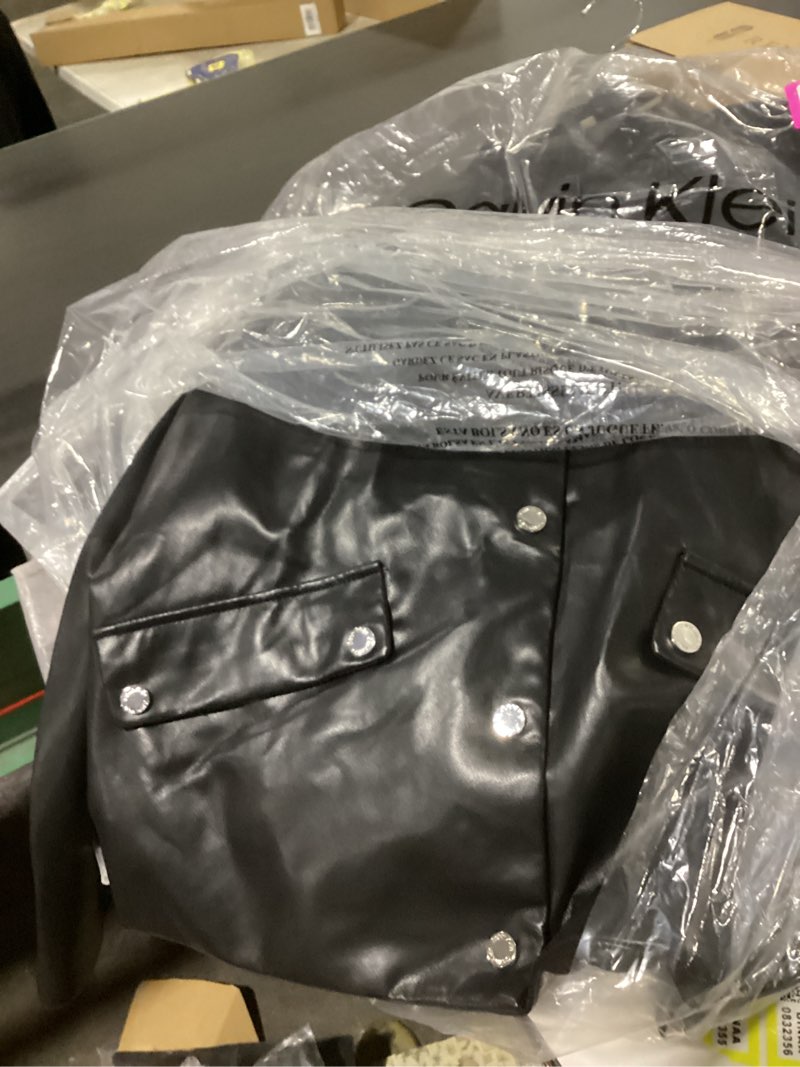 Condition photo showing Good Condition for Calvin Klein womens Button Front Jacket Large Black