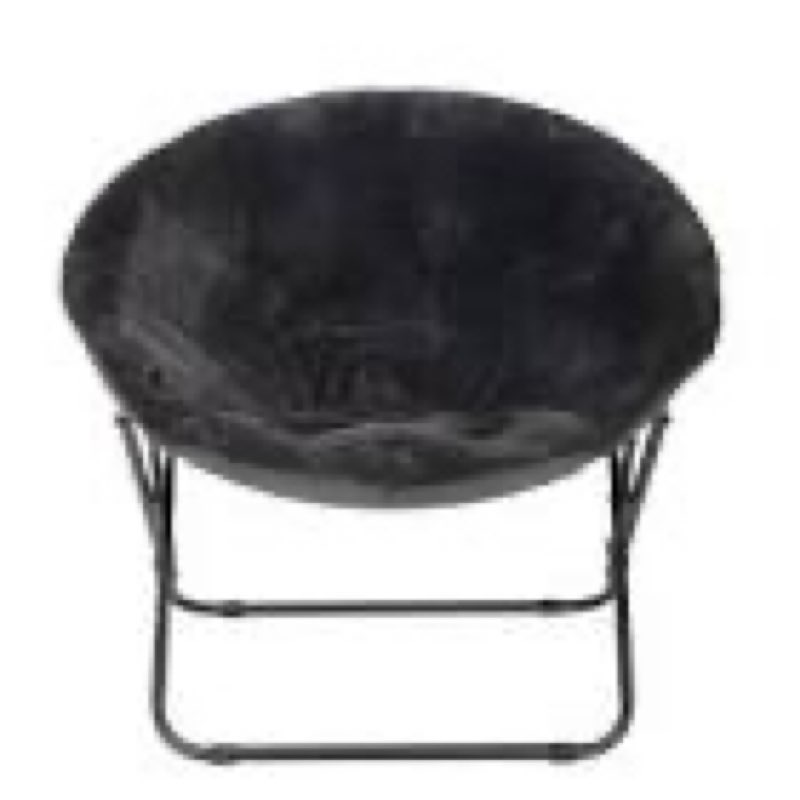 mainstays saucer chair for kids and teens, black
