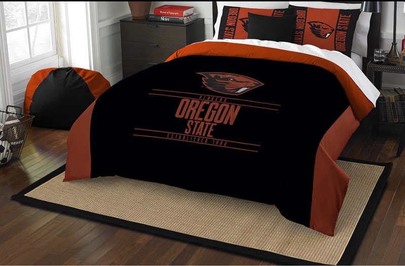 oregon state beavers the northwest company modern take full/queen comforter set