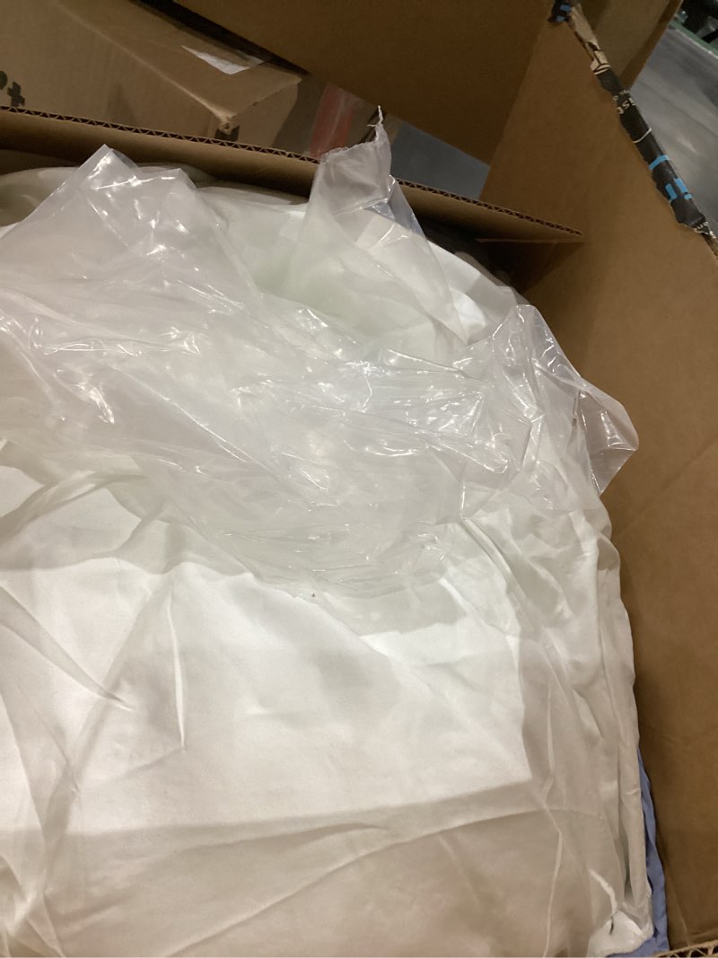 Condition photo showing As Is for ROYALE LINENS Pillows Standard Size Set of 2 -Bed Pillow for Sleeping -Cooling Pillow for Back, Stomach or Side Sleepers -Down Alternative Std Gusseted Pillows -Hotel Quality (20x26 Inches, Pack of 2) Gusset Blue Standard 20x26 Inch