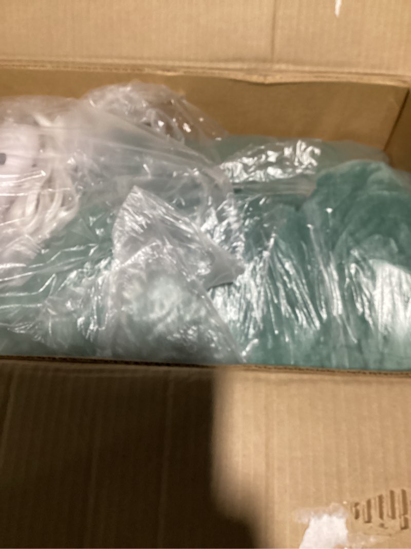 Condition photo showing New/Like New for King Heated Blanket 100''X90'', Ultra Soft Silky Flannel & Fluffy Sherpa Heating Blanket Dual Control with 5 Heat Levels & 10 Hrs Timer, ETL Certified & Overheat Protection, Machine Washable 05-hunter Green King 100" x 90"