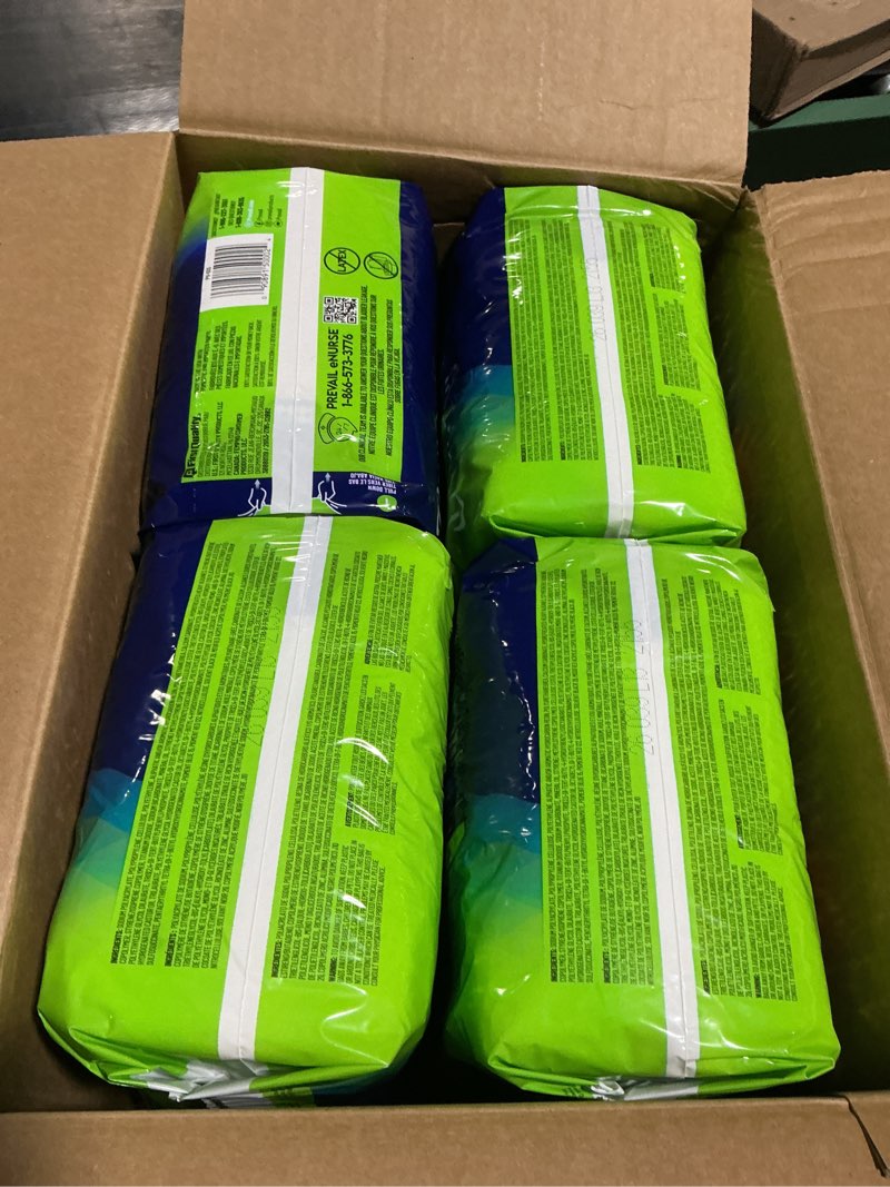 Condition photo showing New/Like New for prevail daily protective underwear - unisex adult incontinence underwear - disposable adult diaper for men & women - maximum absorbency - large - 18 count (pack of 4) large, 18 count (pack of 4)