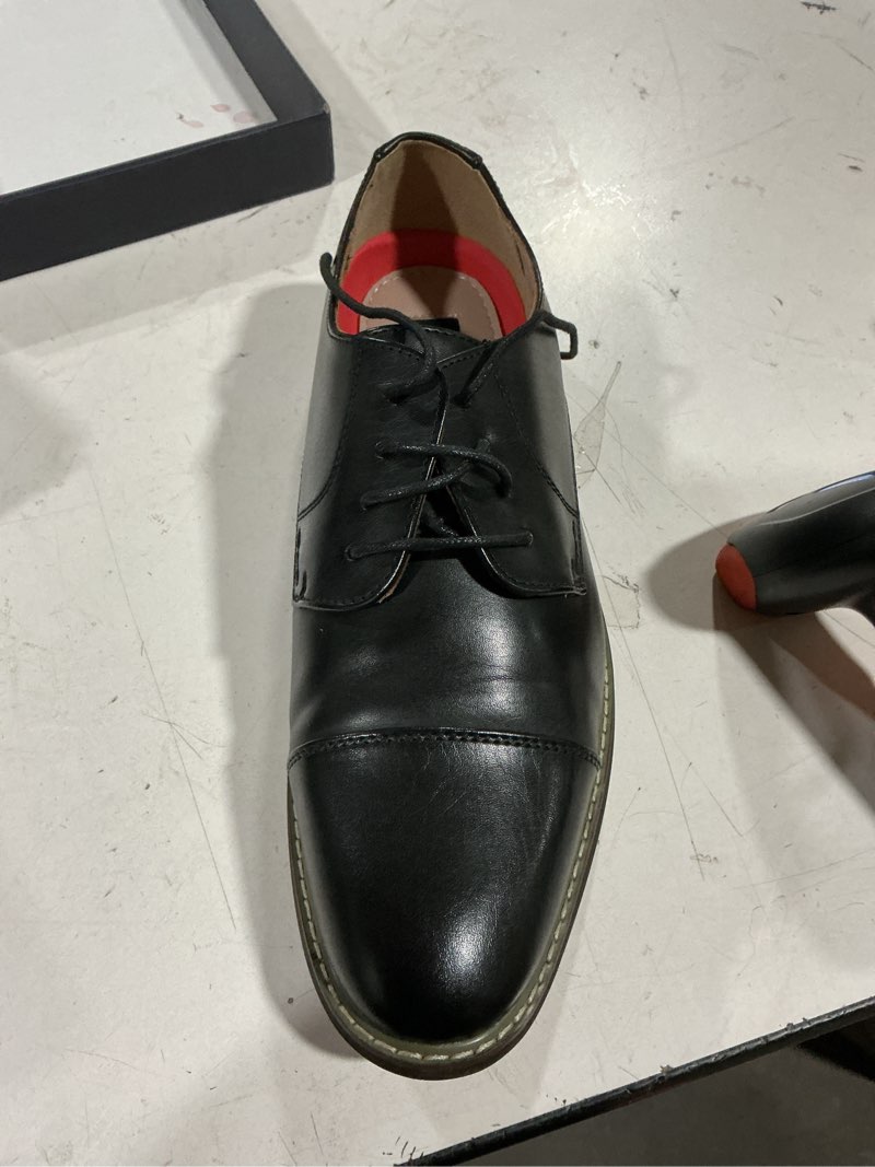 Condition photo showing As Is for bruno marc moda italy prince men's classic modern oxford lace dress shoes 10.5 wide black