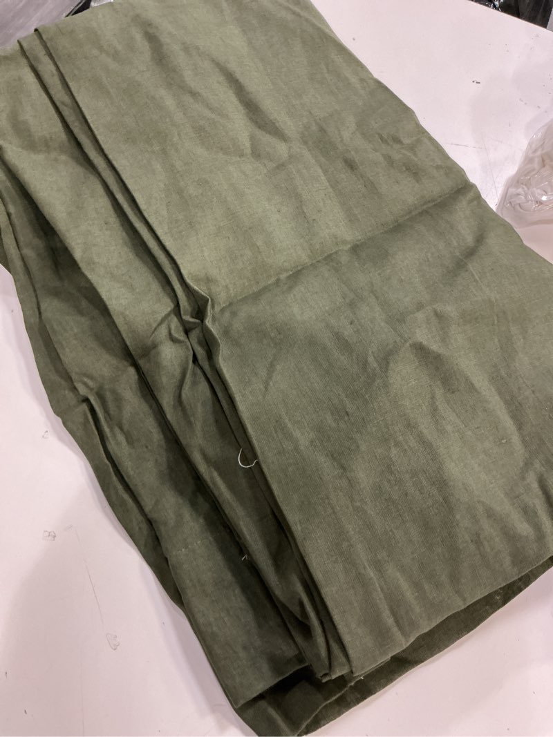 Condition photo showing Good Condition for quince,european linen curtain/single panel/ 48”x84”/hunter green