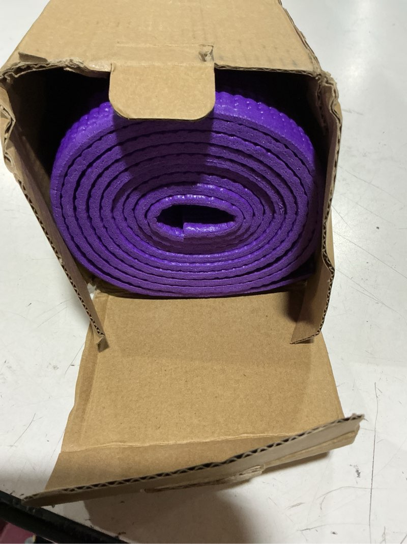 Condition photo showing New/Like New for sunny health & fitness non-slip yoga mat – durable, anti-tear, lightweight, cushioned support for yoga, pilates, stretching exercises, meditation and floor workouts | multiple sizes & colors classic purple