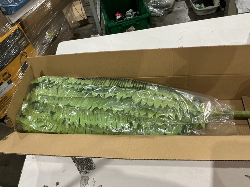 Condition photo showing Good Condition for forest prince 50" artificial boston ferns, fake bush plants, large faux ferns with 96 fronds for outdoors home decor 50" 1 pcs