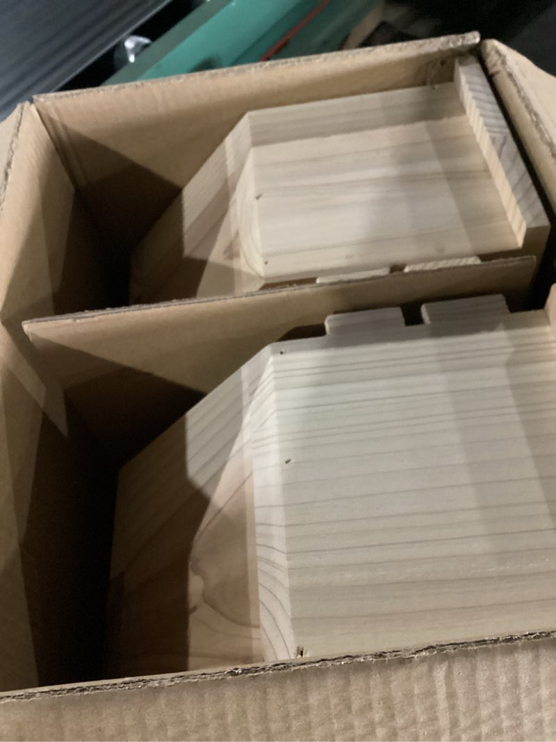 Condition photo showing New/Like New for Bird Houses for Outside, Wooden Outdoor 2 Hole Bird House, Can Accommodate 2 Bird Families Suitable for Bluebird,Finch,Cardinals, Garden Hanging Birdhouse No Assembly Required