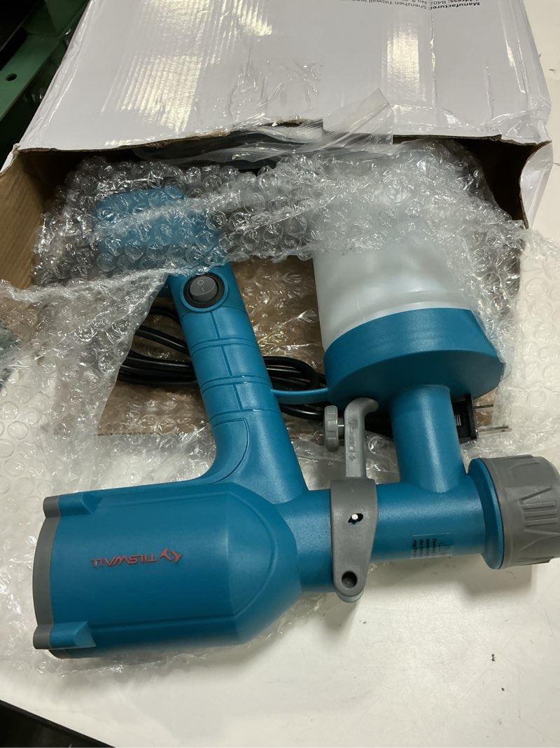 Condition photo showing Good Condition for tilswall paint sprayer,upgraded ultra-light electric paint spray gun with 2 nozzles & 4 patterns easy to clean for fences, sheds, walls, ceilings, furniture, cabinets, garden & diy blue