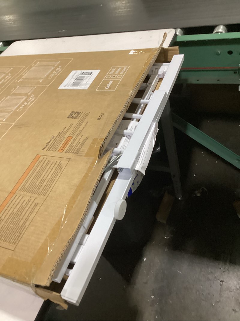 Condition photo showing As Is for mom's choice-grownsy baby gate for stairs, 29.5"-48.4" pressure mounted baby gate for top of stair&doorway with v-shaped rods, anti-trip pedal, extra wide stairs dog gate easy install w/red reminder white 29"-48"*30"