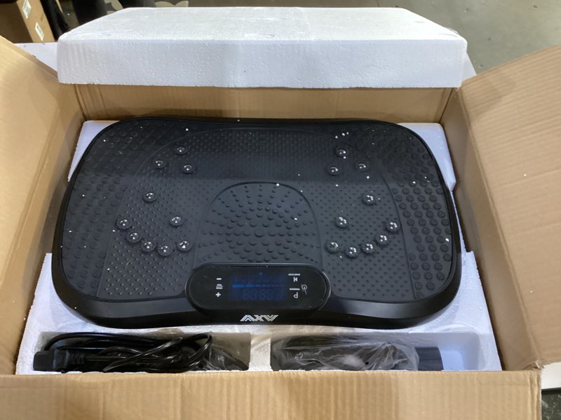 Condition photo showing Good Condition for not tested**** axv vibration plate fitness platform exercise machine vibrating shaking full body shaker workout vibrate stand shake board sport gym for weight loss fat burner for women men slim-blue