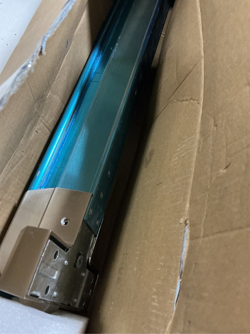 Condition photo showing As Is for 31" commercial push bar panic exit device (304 stainless steel) - panic bars for exit doors with exterior lever - emergency exit panic door hardware for 31"-47" wooden/metal doors 31 inch