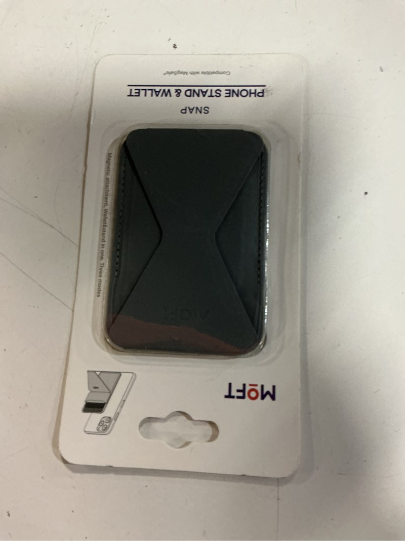 Condition photo showing Good Condition for moft magsafe wallet for iphone 15/14/13/12 series, strong magnetic phone card holder fit 2 cards & 3 viewing angles & stain-resistant vegan leather phone stand,cool gray