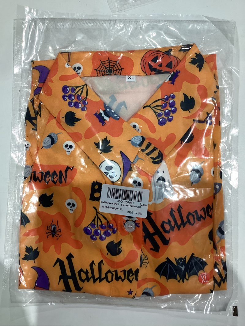 Condition photo showing New/Like New for Halloween T Shirt Women Sanderson Shirt Witches Graphic Tees Casual Short Sleeve Holiday Shirts Top Medium 196-yellow