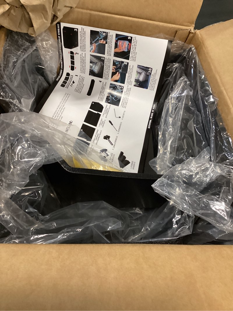 Condition photo showing Good Condition for KitsPro Rear Truck Underseat Storage Box, Fit 2017-2025 Ford F-250 F-350 F-350 Super Duty and 2015-2025 Ford F-150 SuperCrew Crew Cab Heavy Duty Rear Under Back Seat Box Organizer, Anti Slip