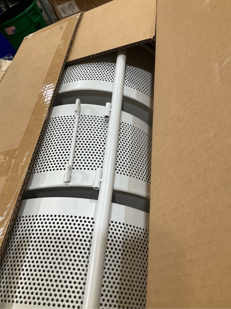 Condition photo showing Good Condition for jaq rotating storage carts no assembly, 4-tier round storage basket rack shelf organizer on rolling wheels for fruit vegetables grocery corns potato onion snack in kitchen pantry (4-tier, white)