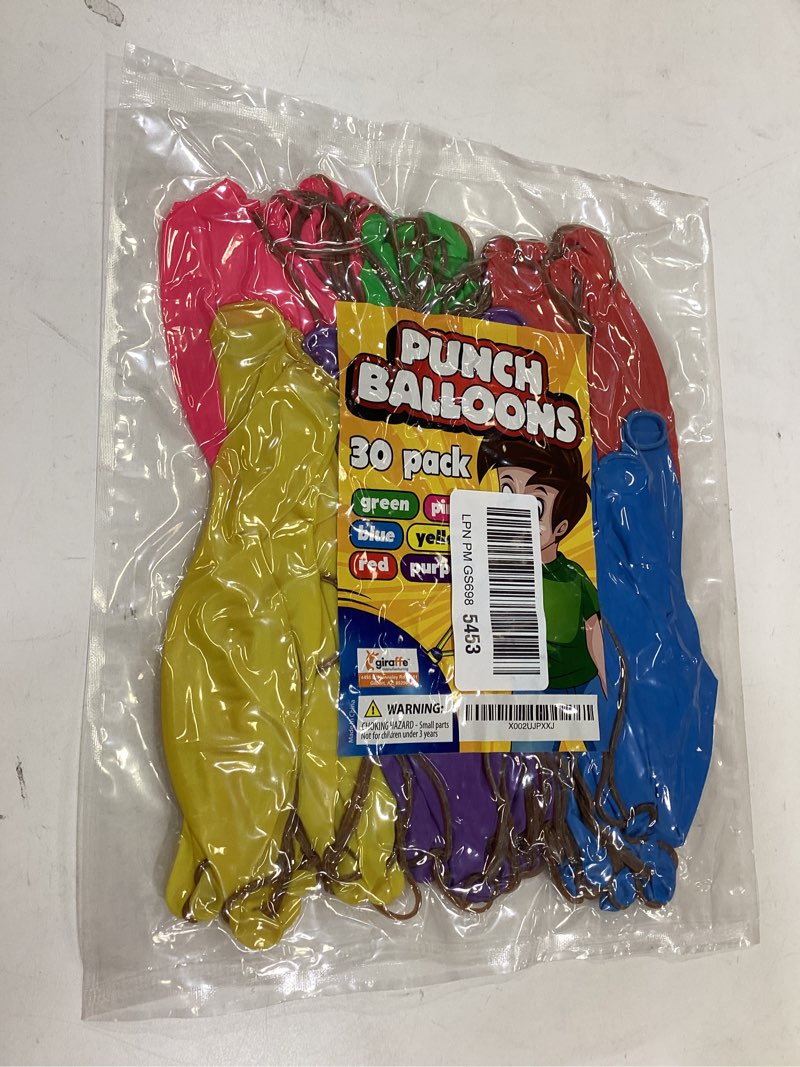 Condition photo showing New/Like New for giraffe 30 pack punch balloons easters basket stuffers for kids - easter eggs fillers for goody bag party favors - 18'' large thick latex neon rubber heavy duty balloons - easter eggs stuffers