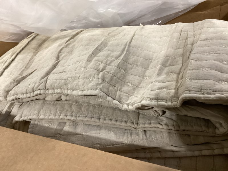 Sanracie Cotton Oversized King Bedspread(128"x120"), Soft Dark Wheat Color Stonewashed Extra Large W