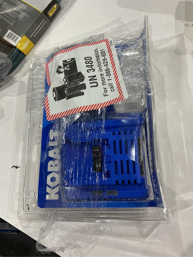 Condition photo showing As Is for kobalt 24 -volt 1 -pack lithium-ion ( 2 ah battery and charger )