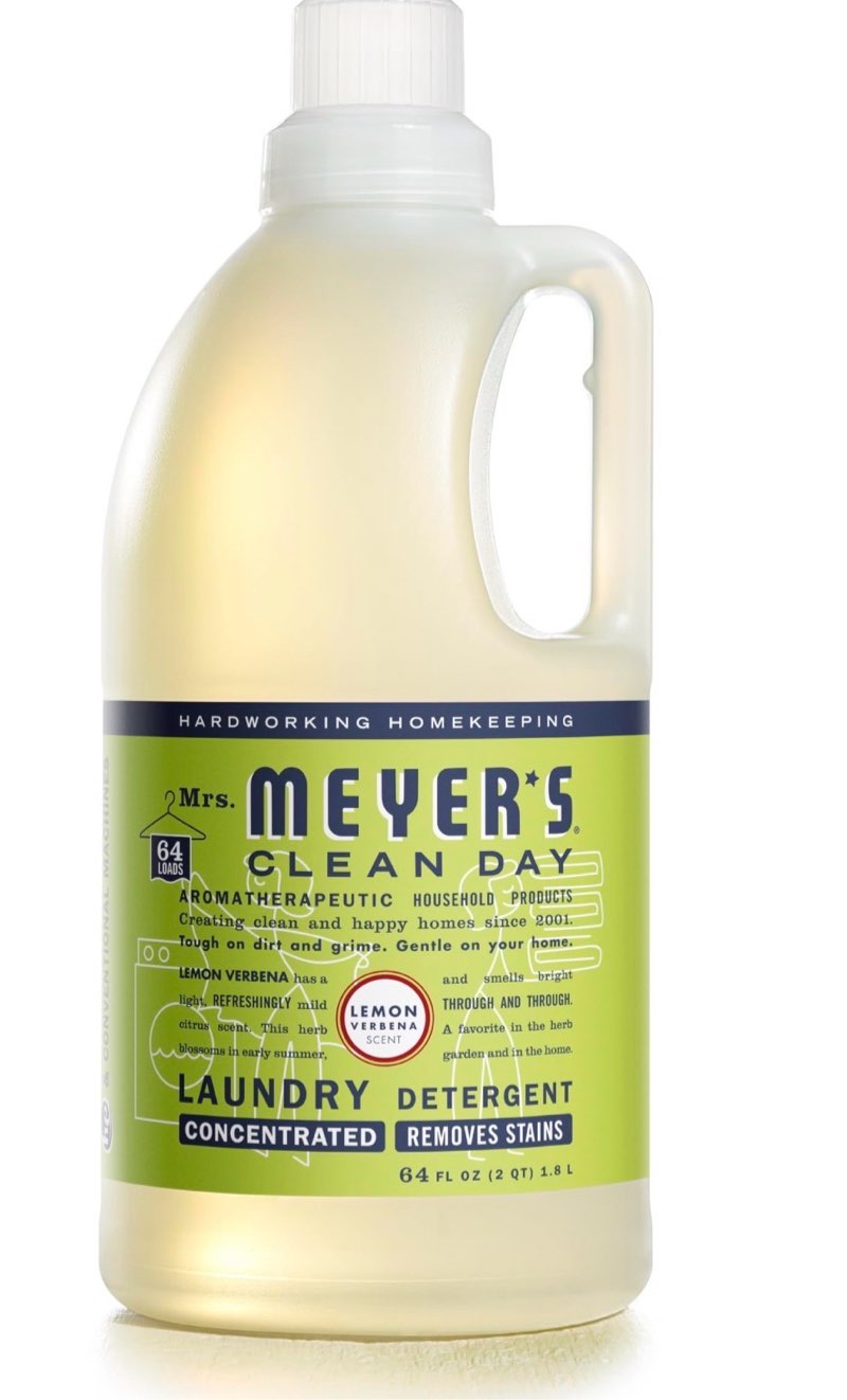 ((Case Pack Of 2))MRS. MEYER'S CLEAN DAY Liquid Laundry Detergent, Biodegradable Formula Infused with Essential Oils, Lemon Verbena, 64 oz (64 Loads)