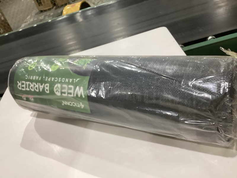 Condition photo showing Good Condition for ticonn 4ftx300ft weed barrier fabric heavy duty, 3.2oz landscape fabric for garden, yard, driveway, and vegetable cultivation (1pk) 1 4ft x 300ft