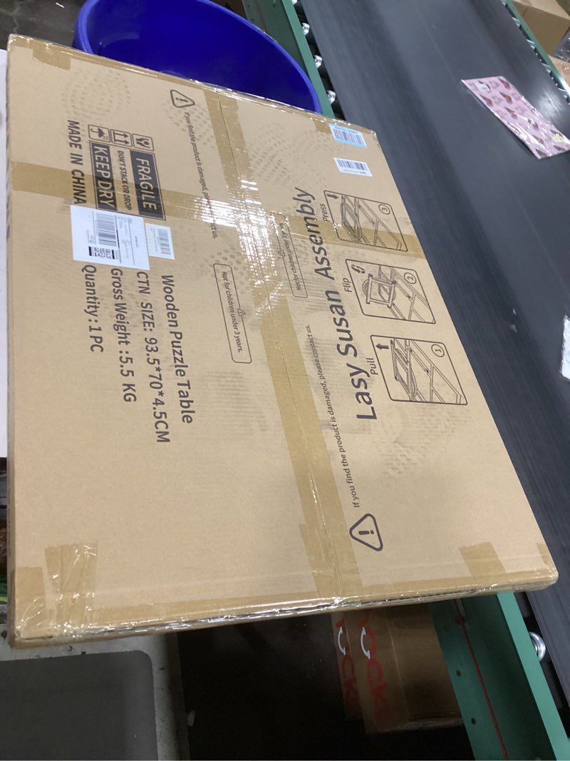 Condition photo showing Good Condition for Join&Joy 1500 Piece Puzzle Board Pro, with 6 Drawers & Cover, 34" x 25", Sort-Wise Colorful Felt Dra