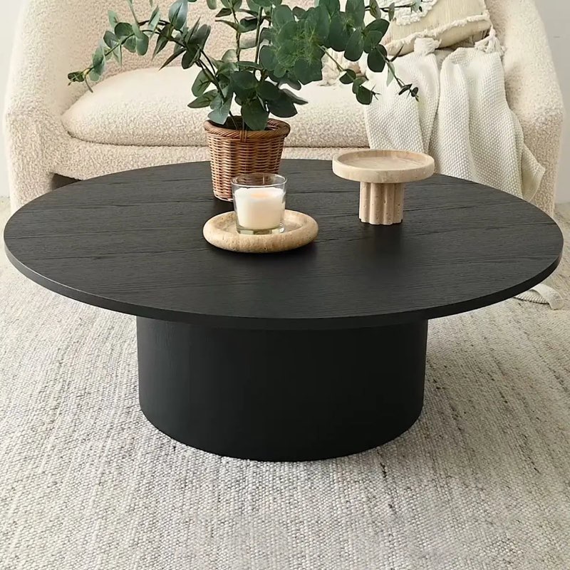 Dwen 40" Modern Round Pedestal Coffee Table (incomplete, base only)