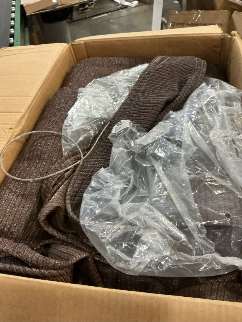 Condition photo showing As Is for ColourTree 32' x 32' x 32' Brown Triangle Super Ring Sun Shade Sail Canopy Structure, Super Durable 