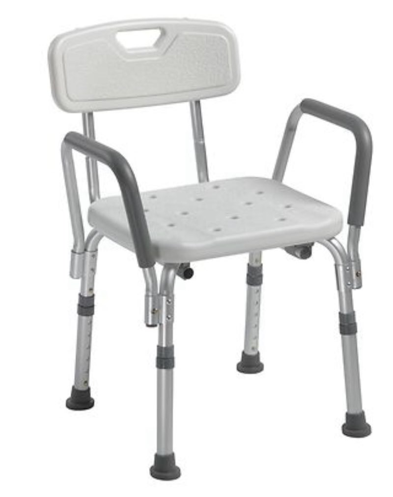 Bath SafetyBenches/Stools Product Description: KD Bath Bench w/Back & Padded Arm,1/ea