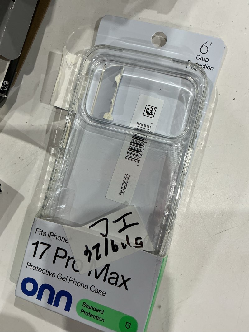 Condition photo showing New/Like New for onn protective gel phone case for iphone 17pro max - clear