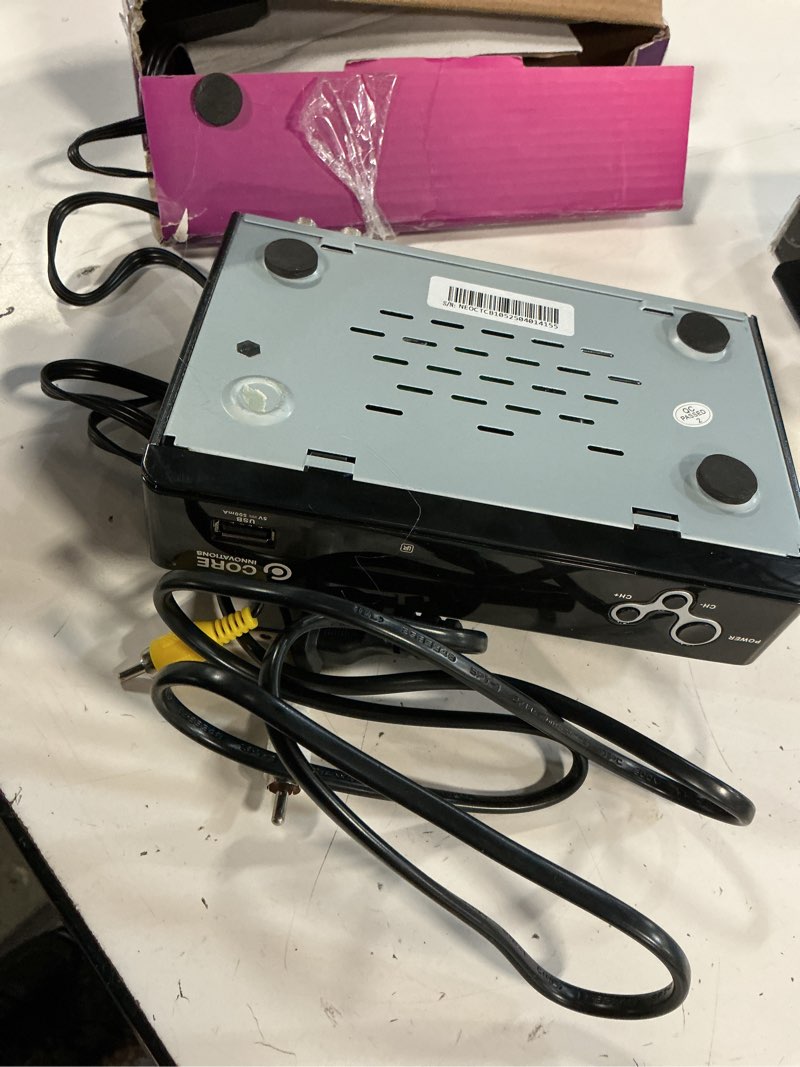Condition photo showing As Is for core innovations ctcb105 over the air digital tv converter & dvr box