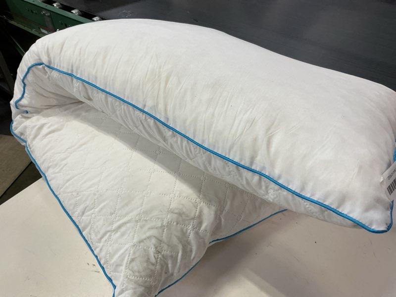 Condition photo showing As Is for YZ HOME Long Body Pillow for Adults - Firm Body Pillow Insert with Shredded White Memory Foam, Adjustable Height, Soft Support for Side Sleeping, Pregnant Women, Washable (White, 20x54 Inch) White 20x54 Inch