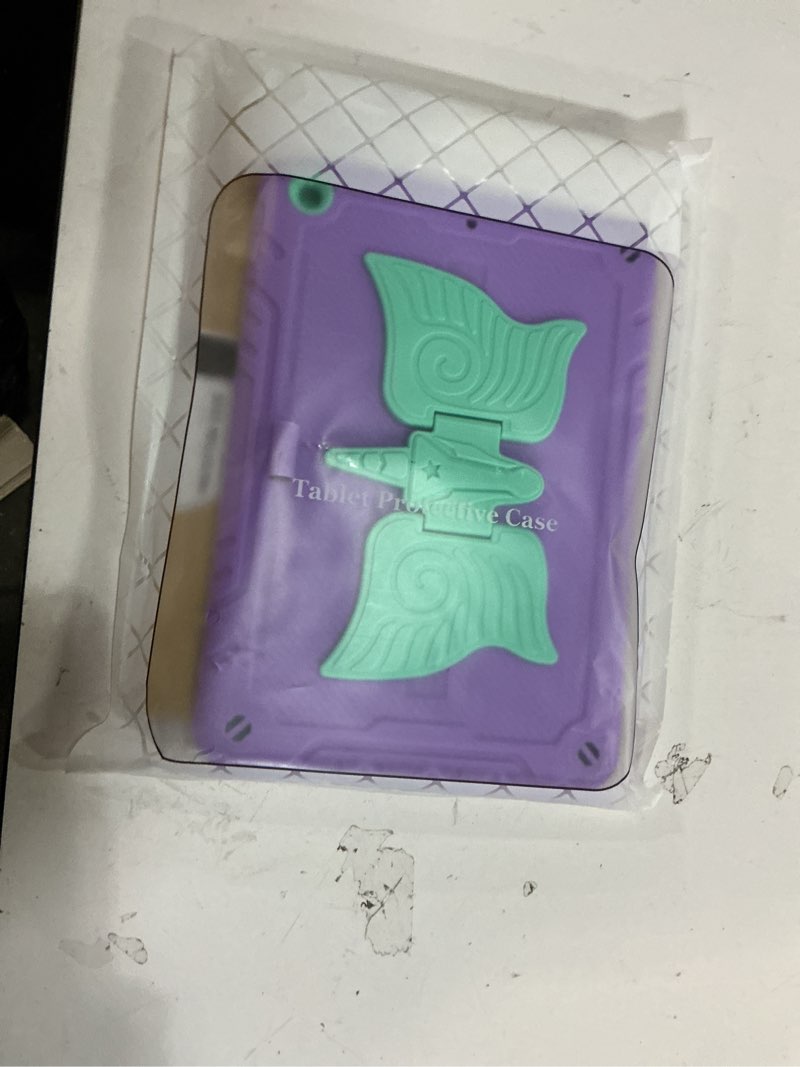 Condition photo showing New/Like New for for iPad 9th/8th/7th Generation Case 10.2" with Tempered Glass Screen Protector,Unicorn Stand & Pencil Holder Shoulder Strap,Shockproof for iPad 10.2 Case 2021/2020/2019 Kids (Purple) Purple Case for iPad 9th/8th/7th Generation 10.2 Inch